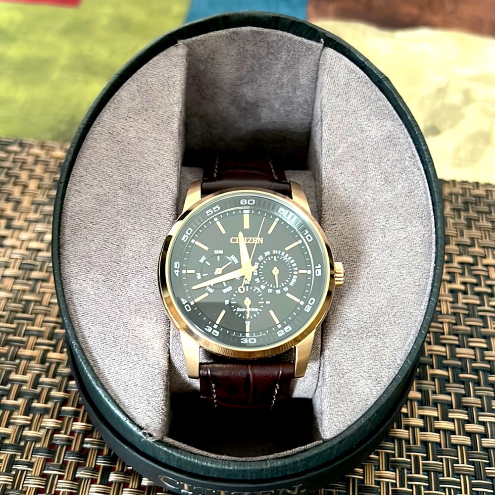 Men’s Citizen Eco Drive watch.